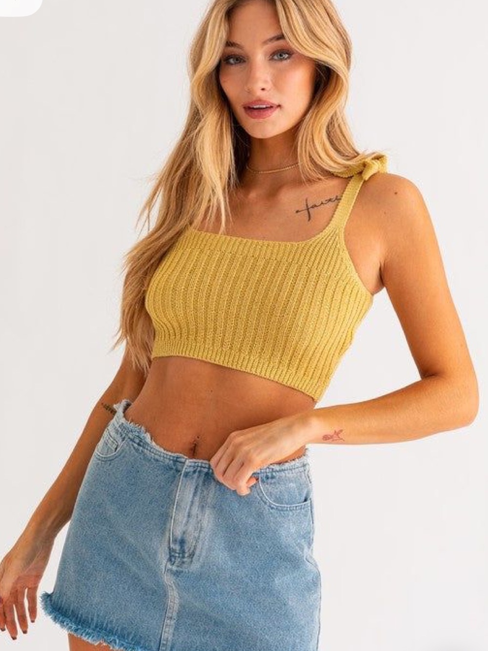 NWT Le Lis melon shoulder tie tank